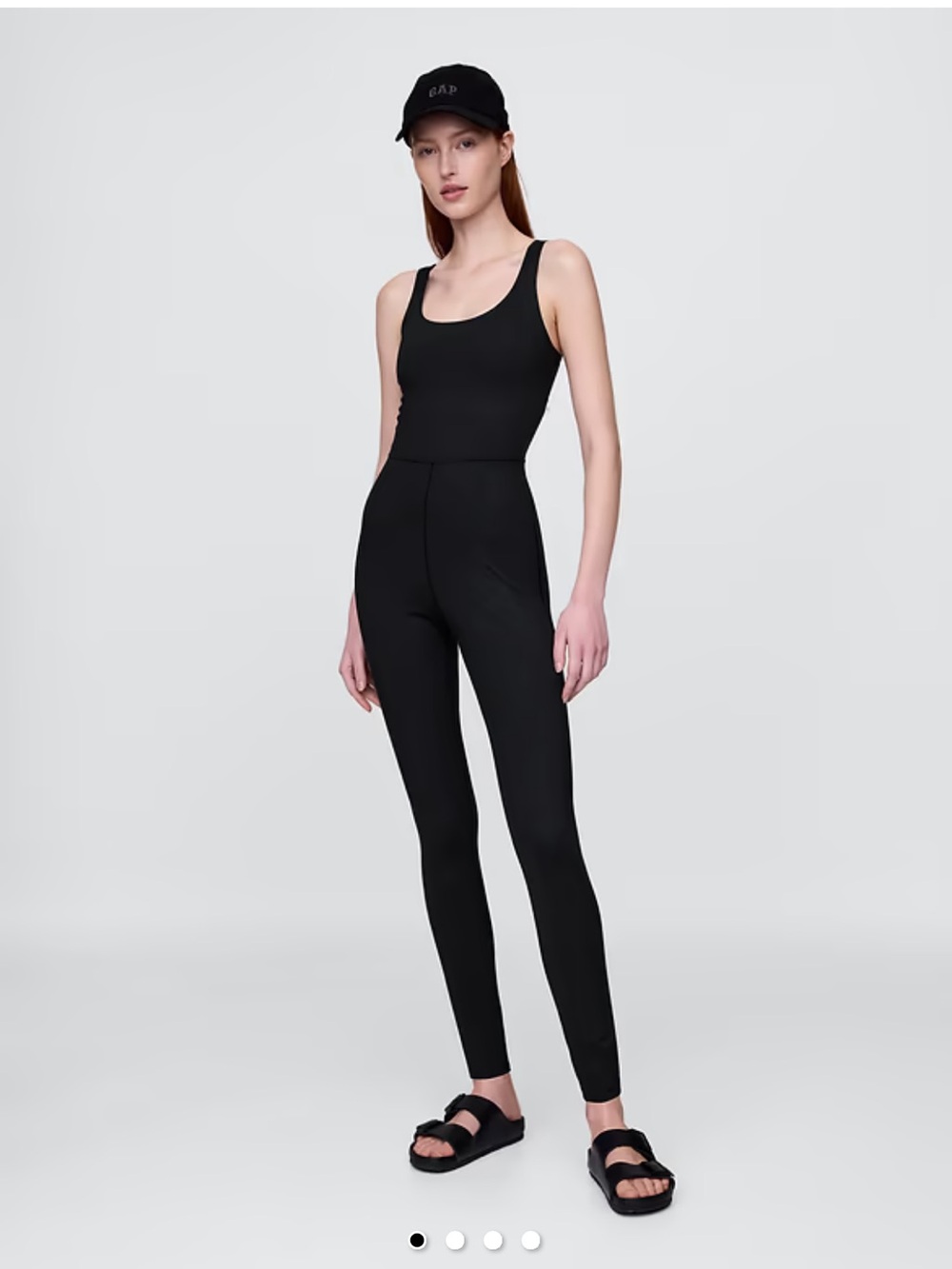 GAP Fit Black Gapfit power exercise Legging Jumpsuit bodysuit one-piece sz L